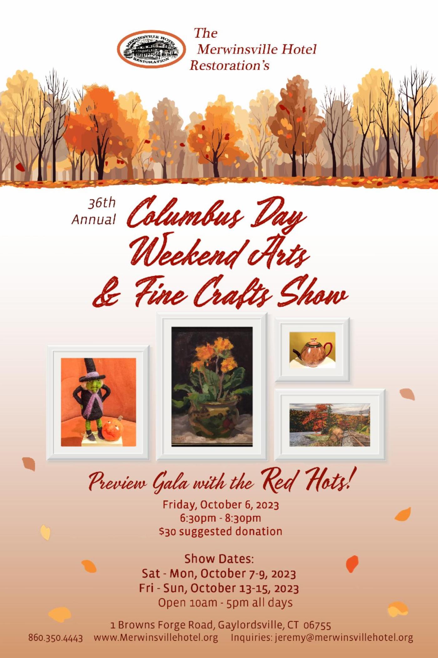 36th Annual Columbus Day Weekend Arts & Fine Crafts Show Preview